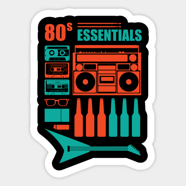 80s Essentials Sticker by karadoc